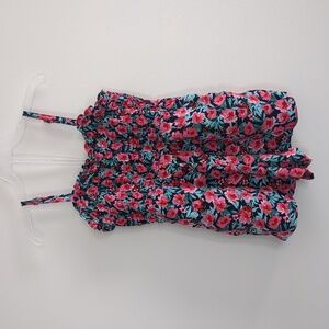 Girls Old Navy Sleeveless Printed Smocked Romper (Size S 6/7)